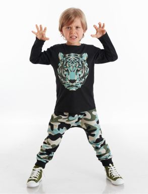 Mushi Camouflage Tiger Boy T-shirt Pants Suit