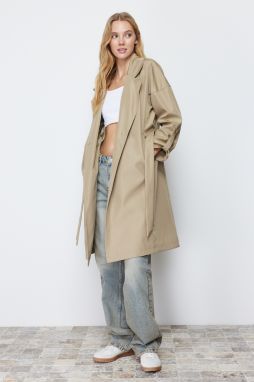 Trendyol Light Khaki Regular Belted Trench Coat