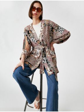 Koton 3/4 Sleeve Patterned Kimono