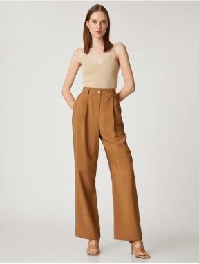 Koton Women's Clothing Trousers 3sak40011pw Camel Hair