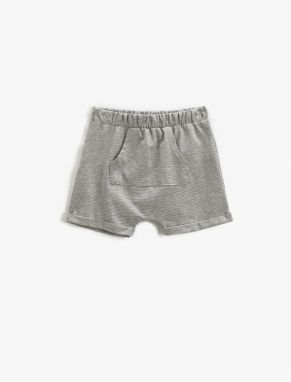 Koton Shorts Kangaroo Pocket Elastic Waist Printed on the Back