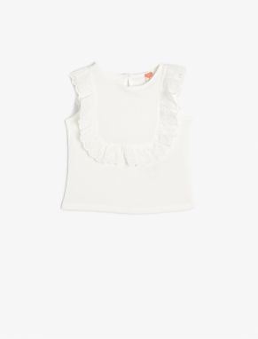 Koton Undershirt Frilly Crew Neck Sleeveless Guipure