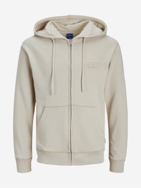 Beige Men's Zipper Hoodie Jack & Jones Faded - Men's