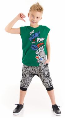 mshb&g Comics Dino Boys T-shirt Capri Shorts Set