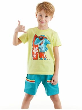 Denokids Surfer Shark Boy T-shirt Shorts Set