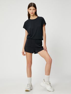 Koton Oversized Striped Sports T-Shirt, Modal-Mix.