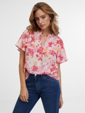 Orsay Pink Ladies Floral Blouse - Women