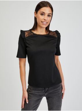 Orsay Black Women's T-Shirt with Neckline - Women