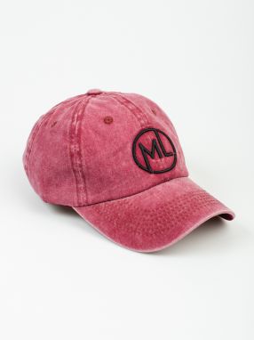 Shelvt Red denim baseball cap