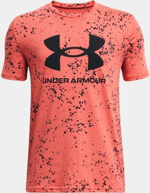 Under Armour T-Shirt UA SPORSTYLE LOGO AOP SS-PNK - Boys