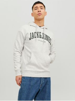 Light Grey Mens Lined Hoodie Jack & Jones Josh - Men