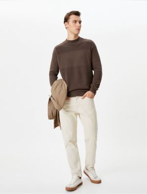 Koton Half Turtleneck Sweater Knitwear Slim Fit Textured