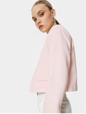 Koton Crop Blazer Collarless Pocket