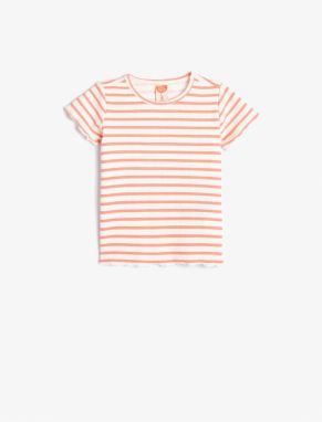 Koton T-Shirt Short Sleeve Round Neck Ribbed Cotton