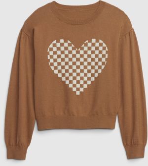 GAP Kids sweater with plaid heart - Girls