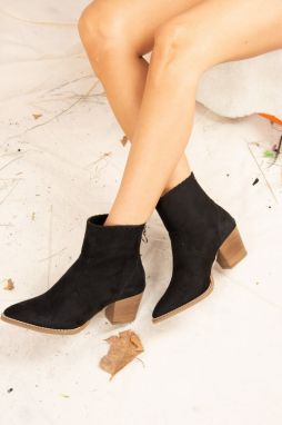 Fox Shoes Black Suede Women's Boots