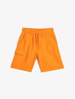 Koton Linen Shorts Tie Waist Pocket