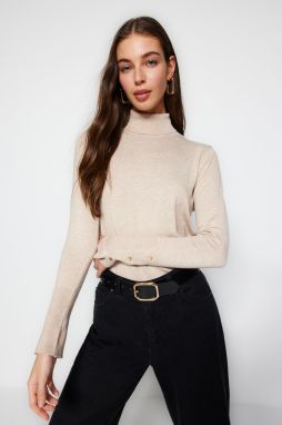 Trendyol Stone Crop Premium Yarn / Special Yarn Basic Knitwear Sweater