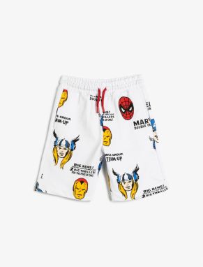 Koton The Avengers Shorts Licensed Tie Waist Pocket Cotton Cotton