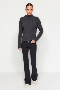 Trendyol antracit udržateľnejší stand up pleteninový sveter