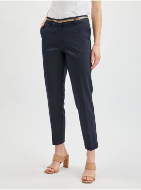 Orsay Dark blue ladies chino pants with belt - Women