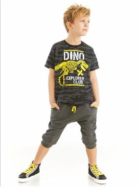 mshb&g Dino Explorer Boy T-shirt Capri Shorts Set