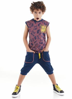 mshb&g Sea T-shirt Boys T-shirt Capri Shorts Set