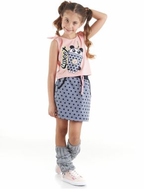 mshb&g Panda Milkshake Girl's T-shirt Skirt Set