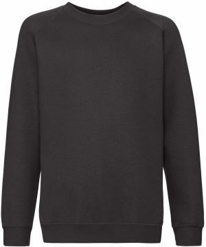 Czarna bluza dziecięca Raglan Sweat Fruit of the Loom