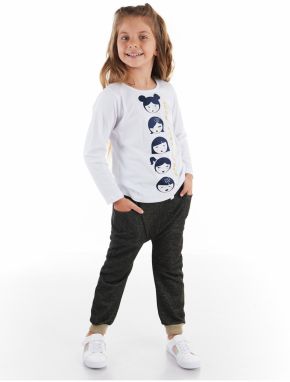 mshb&g Girl's T-shirt and Trousers Set with Japanese Pieces