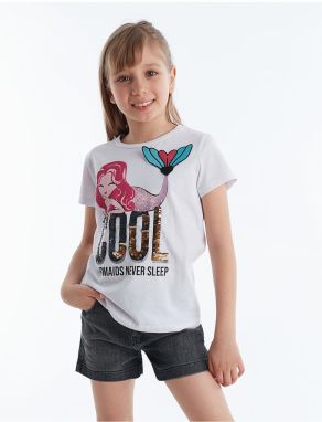 mshb&g Cool Mermaid Girl's T-shirt Denim Shorts Set