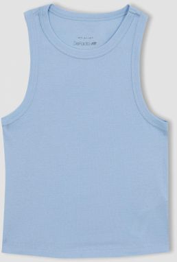 DEFACTO Crop Top Ribana Crew Neck Sleeveless Undershirt