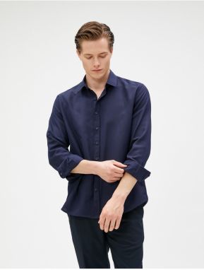 Koton Basic Shirt Classic Cuff Collar Long Sleeve Buttoned Non Iron