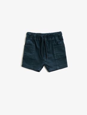 Koton Cotton Shorts with Pocket Detail Tie Waist Elastic