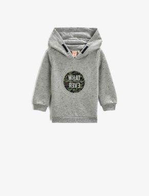 Koton Printed Hooded Sweatshirt