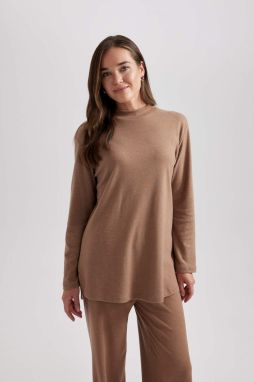 DEFACTO Regular Fit Half Turtleneck Long Sleeve Tunic