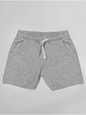 Denokids Basic Boys' Cotton Light Gray Shorts