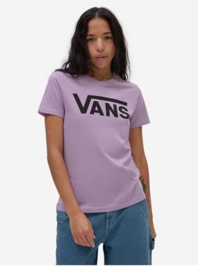 Purple women's T-shirt VANS PIGMENT DYE VANS CREW TEE - Women