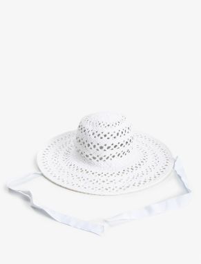 Koton Straw Hat with Belted Chin Tie Detail