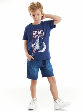 mshb&g Space Boys T-shirt Denim Shorts Set