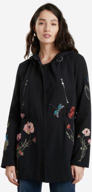 Black Women Floral Parka Desigual Beleňo - Women