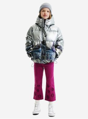 Silver Girls' Winter Jacket Desigual Infinito - Girls