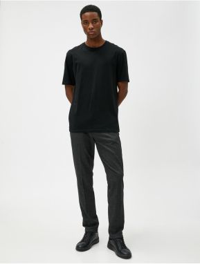 Koton Basic Pleated Trousers with Button Detail and Pockets