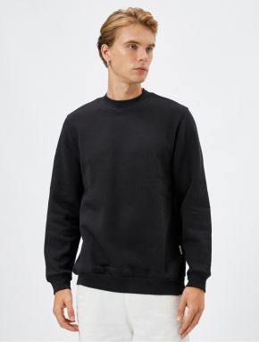 Koton Basic Sweatshirt Crew Neck Long Sleeve Raised