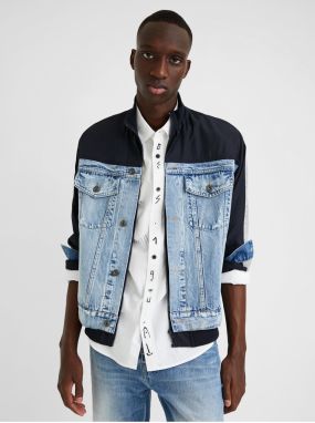 Blue Mens Denim Jacket Desigual Rene - Men