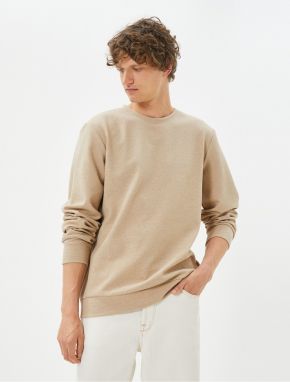 Koton Basic Sweater Crew Neck Textured Long Sleeve