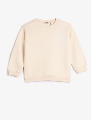 Koton Basic Sweatshirt with Shark Firm Crew Neck