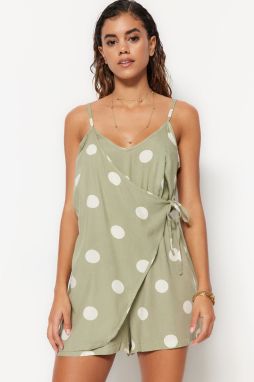 Trendyol Polka Dot Tie Woven Jumpsuit