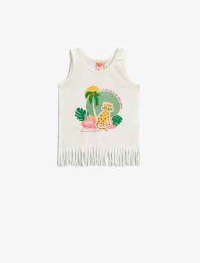 Koton Embroidered Animal Figure Tasseled Singlet Cotton Cotton