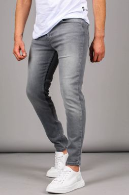 Madmext Gray Lycra Skinny Fit Men's Jeans 6323